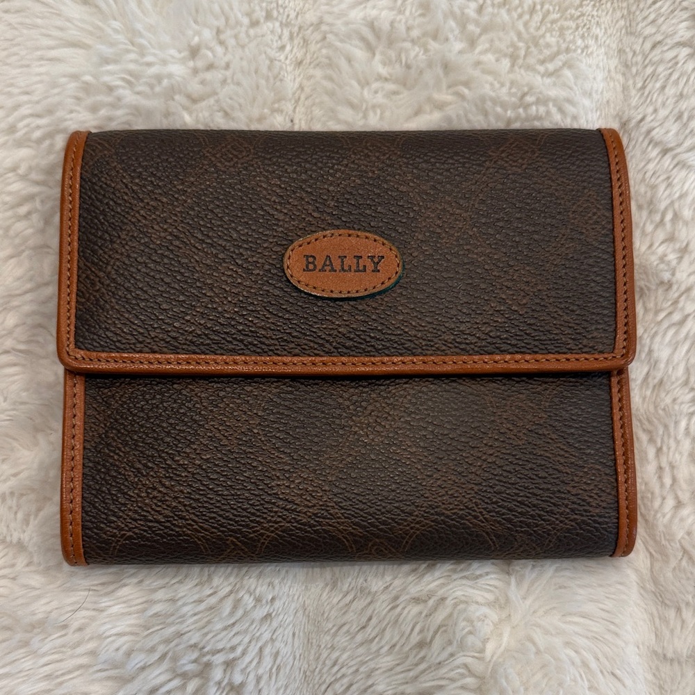 Vintage Bally Monogram Compact Wallet